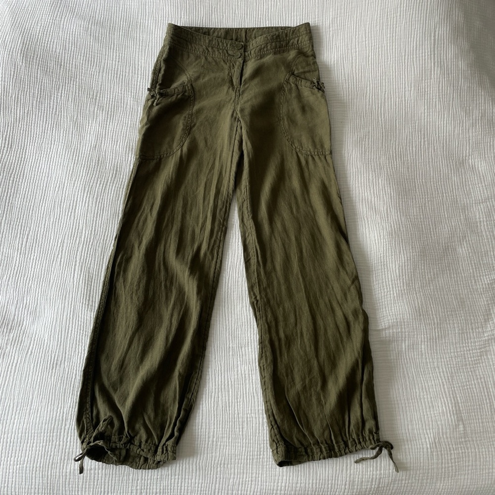 H&M 100% Linen Low-Rise Pants - Picture 2 of 7